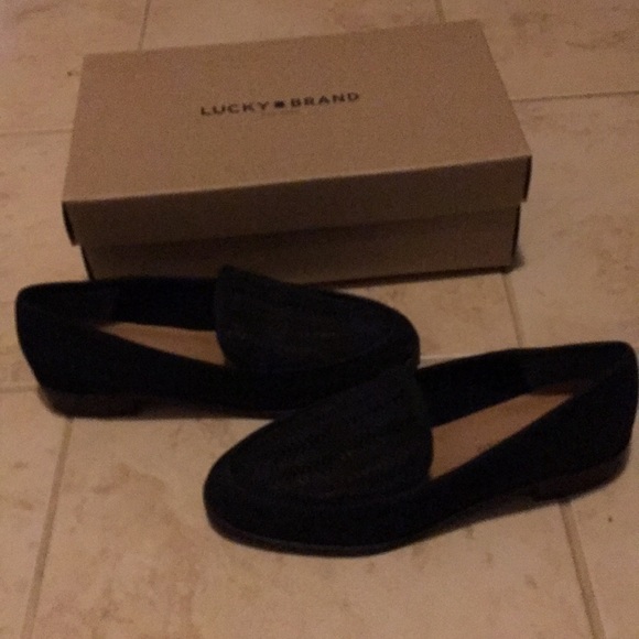 Lucky Brand Black Leather Loaders - Picture 2 of 8